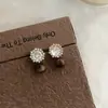 Série Versátil de Brincos Estilo Maillard Pedra Olho de Tigre Retrô Cor Caramelo, Brincos Requintados e Luxuosos para Outono e Inverno Atacado
