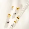 Collar Pulsera Pulsera de Plata 925 Accesorios de Cuentas Sueltas Corazón de Melocotón Hueco Estéreo Cuentas Perforadas Accesorios de Perlas para Bricolaje