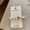 Coreia do Sul Novo Grampo de Cabelo Transparente Estrela de Cinco Pontas Cereja Vermelha Pérola de Imitação Moda Estilo Chanel Franja Acessórios de Cabelo para Mulheres