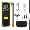 Bomba de aire eléctrica portátil transfronteriza para vehículos con inflado y fuente de alimentación integrados para arranque de emergencia de automóviles y motocicletas, 12V 25 cilindros