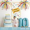 Tela Colgante para el Primer Cumpleaños de Niño, Escena de Pastel y Globos, Decoración, Ambiente, Accesorios para Fotos, Set de Fiesta