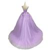 Vestido de Noche Morado 2026 Nuevo Sexy Cuello en V Sin Mangas Vestido de Princesa Tallas Grandes Amazon Examen de Arte Vestido de Presentación