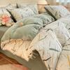 Juego de cama de cuatro piezas de terciopelo de leche de algodón AB invierno algodón coral franela ropa de cama sábanas juego de tres piezas