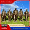 Fibra de vidro imitação de escultura de figura de cobre fornecer grande homem Presidente Mao cinco Secretário resina Celebridade Pessoa real estátua fabricante