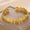 Pulsera de Acero de Titanio Amazon, No se Desvanece, Pulsera Ajustable de Acero Inoxidable para Mujer, Sensación Exagerada de Alta Gama, Pulsera Abierta al por Mayor