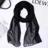 Lenço de Chiffon Liso Colorido Casual Moda Primavera e Verão Proteção para o Pescoço Lenço Decorativo Versátil 150*23cm Lenço de Pescoço