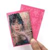 20 tarjetas de seda de dos capas con boca plana, color esmerilado, en blanco y negro, juego de tarjetas con diseño de amor, álbum de amor simple, bolsa protectora pequeña para tarjetas
