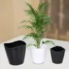 Maceta de Melamina con Forma de Ola Nueva del Fabricante, Maceta de Plástico Negro Imitación Porcelana, Maceta Simple para Plantas Verdes, Venta al por Mayor