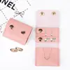 Bolsa de joyería compartimentada simple y portátil, caja de almacenamiento de anillos, bolsa pequeña portátil de viaje para pendientes y joyería