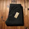 Calça masculina de lã grossa para outono e inverno 2023, de alta qualidade, lã escovada, não amassa, corte reto solto, estilo business casual