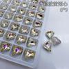 Accesorios de diamantes para uñas con base puntiaguda, diamantes de forma especial K9, corazón torcido, Red roja, nuevo destello, cristal de amor, decoraciones de diamantes para uñas