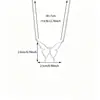 Collar con Forma de Y de Mariposa Hueca Gota de Agua Diamante Borla de Acero Inoxidable Cadena para Clavícula Cristal Joyería de Gama Alta Nicho con Sentido