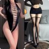 Lencería Sexy, Malla Sexy de una Pieza, Escote Halter con Cortes, Hermoso Traje de Espalda, Tentación Qqny, No Necesita Quitarse Uniforme Coqueto
