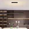 Lámpara de araña minimalista italiana para restaurante modelo nuevo 2026 oficina estudio mesa de isla mesa de comedor lámpara de araña lineal lámpara de araña de hierro de múltiples cabezales