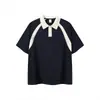 Camisa Polo de Verão em Algodão Puro com Ponto Jersey Vintage, Manga Curta para Casal, Algodão Puro, Moda Jovem Casual, Marca de Moda, Gola Lapela, Solta