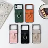 Moda Lujo Adecuado para Huawei Nova Flip Anillo de Mickey Cuerda Cruzada Cuero Creativo Pantalla Plegable Teléfono Móvil