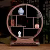 Estante Da Bogu de Palo de Rosa Estante de Exhibición de Secuoya Madera Maciza Estilo Antiguo Chino Gabinete de Múltiples Tesoros Estante de Almacenamiento Sala de Estar Entrada Divisor