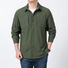 Camisa de manga larga para hombre, elástica, de secado rápido, transpirable para exteriores, holgada, militar, con múltiples bolsillos, camisa de trabajo, fabricantes