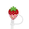 Colección de Frutas 8/10mm Cubiertas para Popotes Creativos de Dibujos Animados Tapones a Prueba de Polvo para Popotes Tapones para Popotes de Taza de Agua En Stock