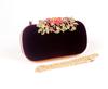 Bolsa de Cena de Terciopelo Nueva con Incrustaciones de Diamantes de Sirena Flor de Hoja de Aleación Color Diamante Bolso de Banquete para Mujer Bolso de Mano de Comercio Exterior