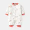 Mameluco Acolchado de Algodón para Bebé de 40g, Mameluco Sin Costuras de Otoño e Invierno, Traje de Gateo Delgado de Algodón Espesado para Niños
