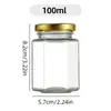 Botella de Vidrio Hexagonal de 45 ml para Miel, Mermelada, Conservas, Degustación, Empaque Pequeño de Miel - Venta al por Mayor del Fabricante