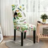 Fundas de silla impresas transfronterizas, fundas de silla de comedor elásticas de cobertura total, fundas de silla elásticas para mesas y sillas de comedor de hotel