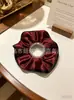 Venta Directa de Fábrica Scrunchie de Satén y Encaje Atmósfera Elegante Scrunchie Negro Goma para el Cabello Diadema Scrunchie