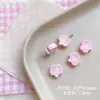 [Rosa e Branco] Liga Metálica Pintada Fofo Personagem Gato Kt Marca Estrela Coração Contas DIY Acessórios Feitos à Mão