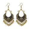 Pendientes Exóticos de Venta Caliente, Ganchos de Oreja Artísticos Clásicos Elegantes Vintage, Pendientes Versátiles con Colgante de Borla Hueca de Moda