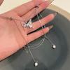Una variedad de métodos de uso ~ cadena de clavícula con borla de mariposa para mujer, estilo frío ins, accesorios de alta gama, temperamento suave, collar de influencer