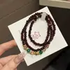 Pulsera apilada de cuatro piezas estilo Zen chino para mujer Diseño Ins Elegante Exquisita Pulsera de Bendición Regalo de Vacaciones