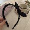 Diseño de Nicho Retro Francés Estilo Fragante Lazo Delgada Banda para el Cabello Presión Alta en la Parte Superior del Cráneo Banda para el Cabello Dulces Elegantes Accesorios para el Cabello