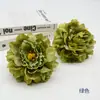 Flores Artificiales de Seda 14cm Pintura al Óleo Peonía Estilo Antiguo Hanfu Abanico Tocado Fabricación de Flores Artificiales Color Otoño Flores de Peonía Fragantes