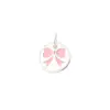 Plata S925 Pegamento Sólido Lazo Rosa Colgante Redondo Pulsera de Cuentas DIY Cadena para Clavícula Colgante Accesorios de Plata