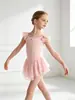 Ropa de Baile para Niñas Transfronteriza Verano Manga Corta Conjunto de Práctica Ropa de Baile Ropa de Gimnasia para Niños Pequeños Vestido de Ballet Chino