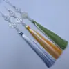 Recuerdos de Xiangfei Tuan Hua Cuentas Hebilla de Seguridad Borla 15cm Oreja Zi Estilo Antiguo Hanfu Cheongsam Solapa de Presión Guirnaldas Accesorios de Ropa
