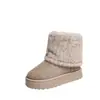 Novas Botas de Neve de Inverno para Comércio Exterior 2026, Sola Grossa, Forradas com Lã, Espessadas, Botas de Algodão Quentes, Botas de Pelo Slip-On para Mulheres, Atacado