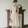 Vestido Largo Francés de Estilo Retro Socialité de Lujo Ligero con Ceñidor en la Cintura, Vestido Elegante de Gama Alta para Mujeres Menudas