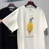 Camiseta de Moda de Verano con Mangas Cortas de Marca Original, Holgada de Talla Grande con Mangas Cortas para Mujer Estilo Hong Kong Camiseta Base para Pareja