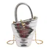 Bolsa de Viaje Transfronteriza para Mujer Estilo Coreano Moda Estampado de Leopardo Bolso de Hombro para Mujer Pequeño Mini Forma Irregular Bolso de Cadena para Mujer