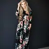Nuevo Vestido Largo de Verano 2021 Aliexpress Europeo y Americano Multicolor Multitalla Estampado de Manga Larga en Stock