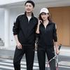 Traje deportivo para pareja de primavera y otoño, moda coreana casual, talla grande para hombre y mujer, conjunto deportivo de dos piezas con LOGO estampado