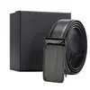 Cinturón de Cuero Personalizado para Hombre de Cuero Genuino Hebilla Automática Cinturón de Cintura de Piel de Vaca Logo Impreso a Color Regalo de Negocios Hebilla de Trinquete Cinturón de Cuero de Primera Capa para Hombre