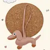 Pingente Fofo e Peculiar de Cachorro Dachshund, Charme de Bolsa de Filhote em Couro, Chaveiro de Casal, Decoração de Carro, Brinquedo de Mochila, Fresco e Doce