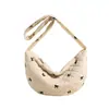 Bolsa de grande capacidade 2024 Novo estilo coreano moda ombro Crossbody Bolsa classe Commuter Dumpling Bag Sacola casual