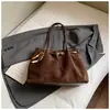 Bolso de Ante Retro Bajo el Brazo para Mujer 2025 Nueva Moda Casual para el Trabajo Bolso Tote Gran Capacidad Bolso de Hombro