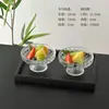 Cuenco de Fruta de Cristal con Pie Alto Cuenco de Fruta de Alta Apariencia Plato para la Hora del Té Plato de Postre Cuenco para Sopa Dulce Cuenco para Postre Plato Creativo