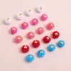 Pingente de Pelo Sintético de Visão Colorido 10mm Bola de Pelo Pingente para Pulseira Colar Brincos Corrente de Celular Decoração Pequenos Acessórios