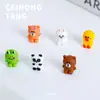 Resina Realista 3D Animales Pequeños Sentados Accesorios DIY Llavero Hecho a Mano Adornos de Animales para Escritorio Materiales Venta al por Mayor
